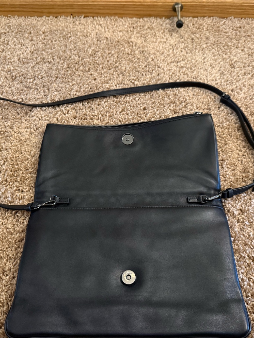 MCM Black Studded Foldover Clutch - Picture 10 of 12